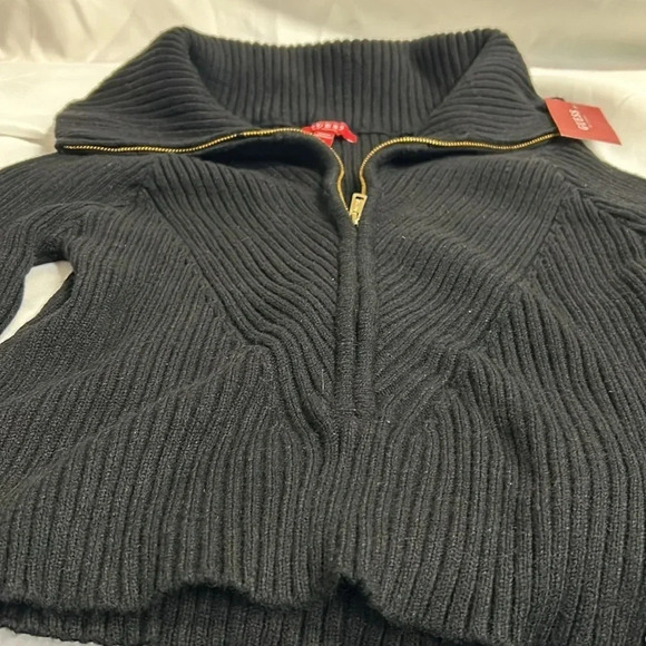 Guess Alanis Zip Sweater Black Medium. NWT - Picture 6 of 7